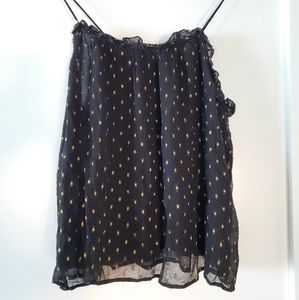 Black & Gold Cami | MANGO